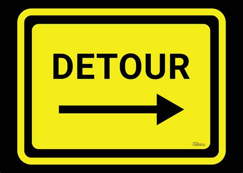 Safety Sign Detour