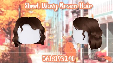 Short Wavy Hair Brown Brown Hair Roblox Roblox Codes Short Brown Hair