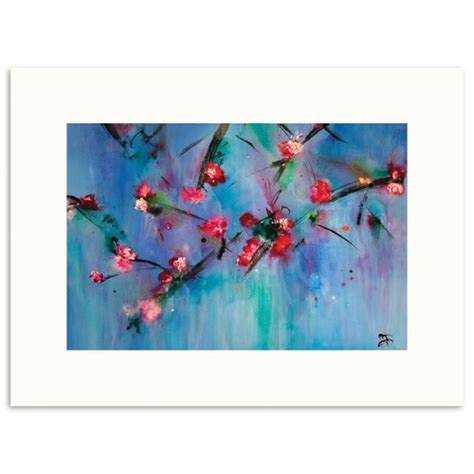 Our Artists Collection Cherry Blossoms Abstract Wall Art Temple