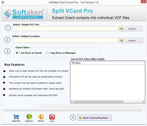 Freeware Split Vcard Tool To Break Vcf File Into Individual Vcard Contacts