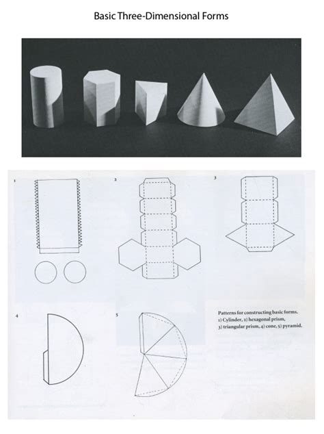 3d Forms And Templates Mrs Briggs Website Geometric Origami Paper