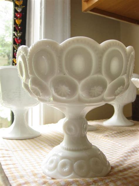 Rare Milk Glass Compote In 2019 Glass Milk Glass Vintage Glassware