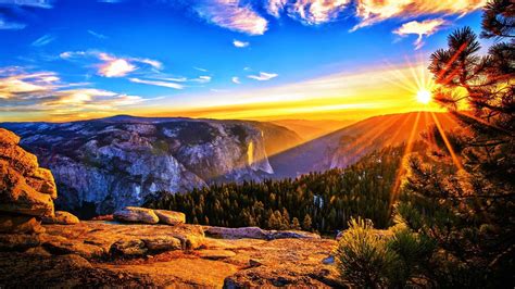 Sunrise Mountain Forest Wallpapers 4k Hd Sunrise Mountain Forest