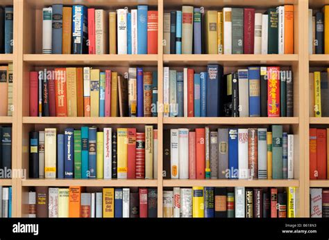 Bookshelf Filled With Books Stock Photo Alamy