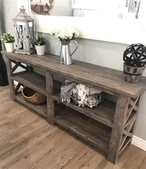 Rustic Farmhouse Console Table Etsy With Images Farmhouse Console