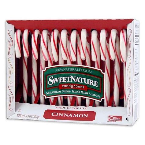Spangler Natural Cinnamon Candy Canes Christmas Candy