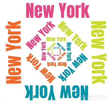 New York State Clipart New York Text Design Logo