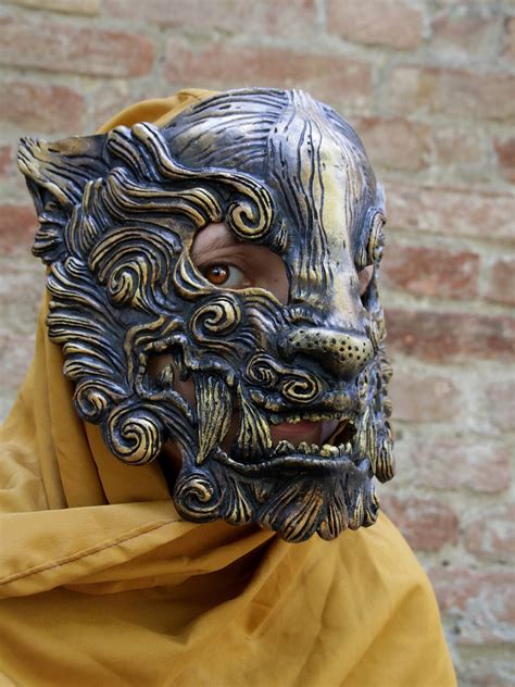 Made To Order Jade Oni Mask Japanese Demon Ogre Beast Tiger Etsy