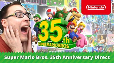 Reaction Super Mario Bros 35th Anniversary Direct Nintendo Switch