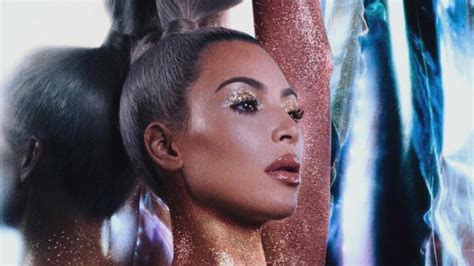 Kim Kardashian Poses Nude In Glitter Body Paint YouTube