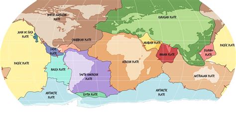 Mapa Mundial Que Muestra Los Límites De Las Placas Tectónicas 2852667