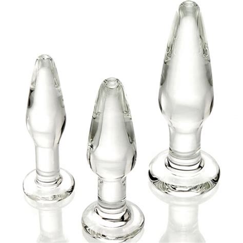 Adam And Eve Glass Anal Training Trio Clear Sex Toys At Adult Empire