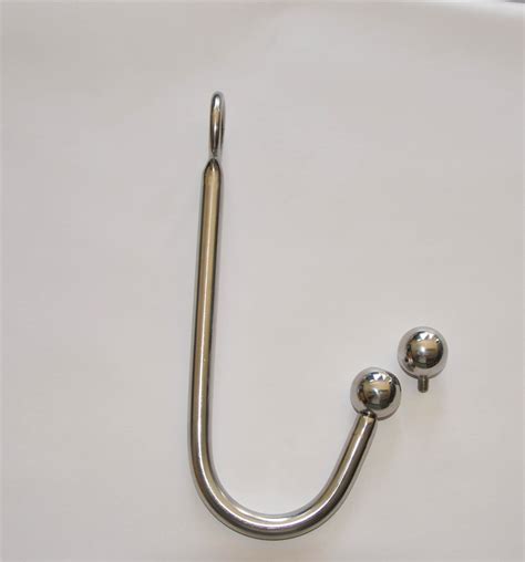 2018 New Stainless Steel Anal Hook With Detachable 2 Ball Butt Plug