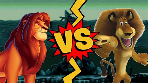 Mugen Battles Simba Vs Alex The Lion The Lion King Vs