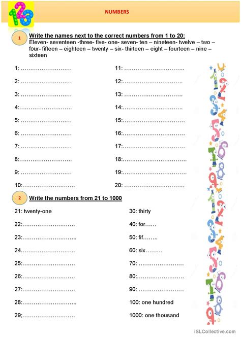 Numbers From 0 To 1000 English Esl Worksheets Pdf And Doc