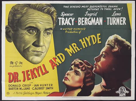 Dr Jekyll And Mr Hyde 1941 Original Vintage Uk Quad Film Movie Poster