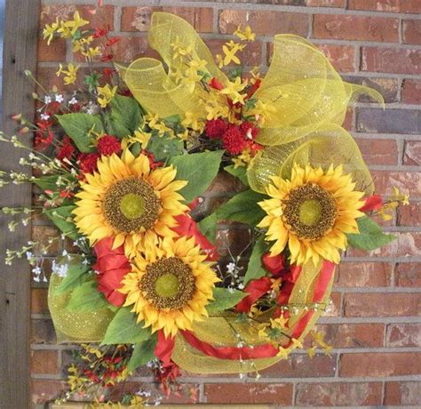 Autumn Sunflower Wreath Sunflower Wreaths Wreaths Autumn Sunflowers