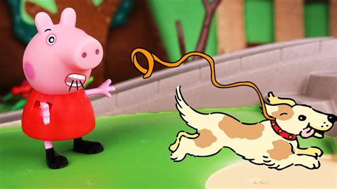 Peppa Pig Juguetes En Español 🐷 A Peppa Pig Se Le Escapa Su Perro ️