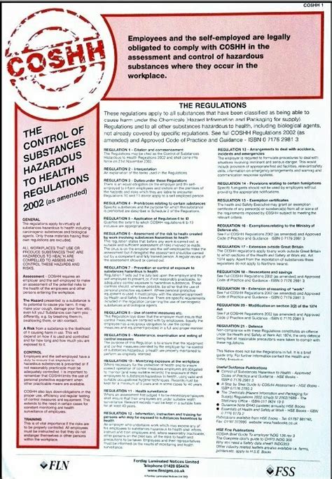 Control Of Substances Hazardous To Health