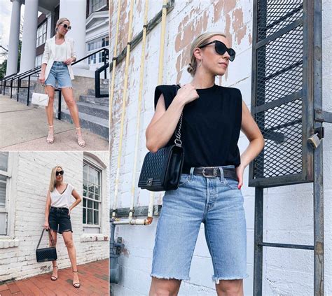 The Most Flattering Way To Wear Denim Bermuda Shorts And Outfit Ideas