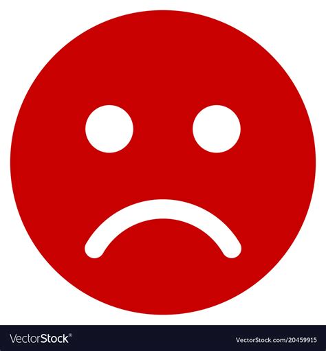 Sad Mood Smiley Flat Icon Royalty Free Vector Image