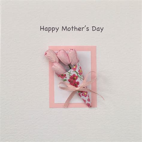 Happy Mothers Day Tulips Flower Bouquet Card By Dribblebuster