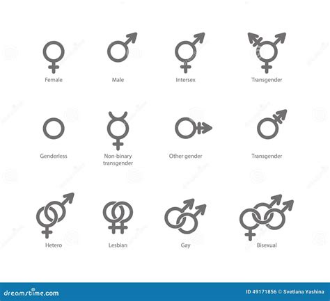 Gender Symbol Icons Stock Vector Image 49171856