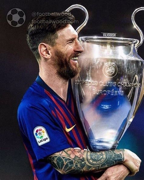 See Messi With The Champions League Cup This Season Messi Barcelona