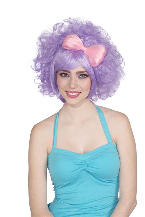 Rubie S Costume Pastel Cutie Doll Wig With Bow Lilac Pink One Size Toys And Games