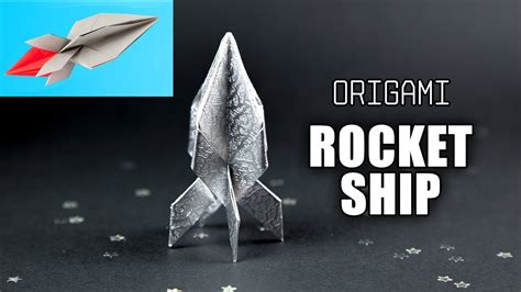 Origami Rocket Ship Tutorial Flying Spaceship Paper Kawaii Youtube