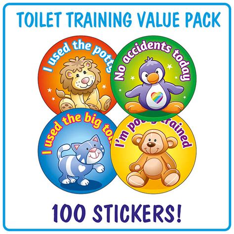 Potty Training Stickers Value Pack 100 Stickers