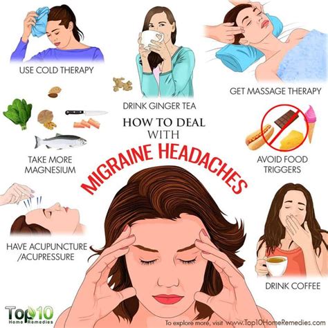 How To Deal With Migraine Headaches Top 10 Home Remedies Migraines Remedies How To Relieve