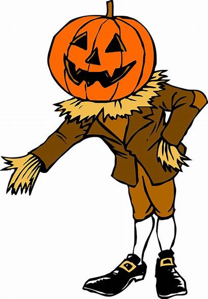 Pumpkin Halloween Scary Clipart Head Costume Jack