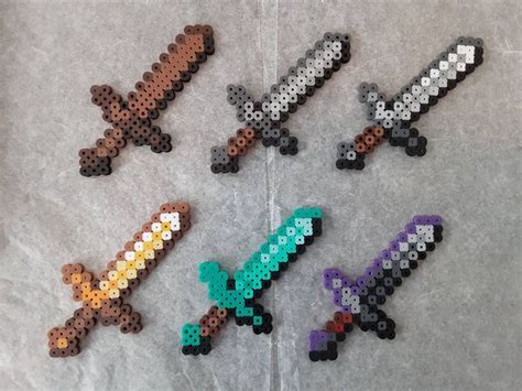 Minecraft Swords Perler By Crazycreeper529 On Deviantart Pearl