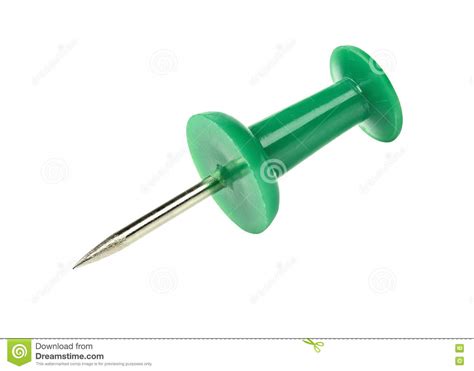 Green Pushpin Board Isolated On White Background Stock Image Image Of