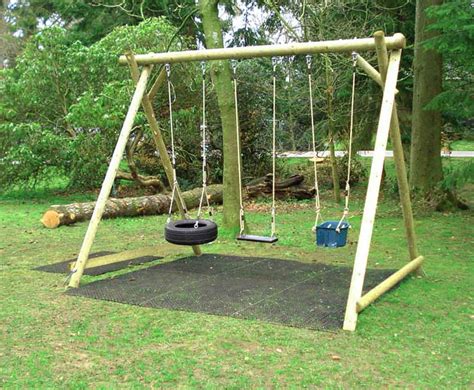 How to build a diy backyard swing set. Triple Swing Frame | Wooden garden products from Caledonia ...