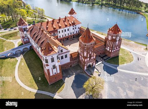 Minsk Belarus April 26 2020 Beautiful View Of Medieval Mir Castle