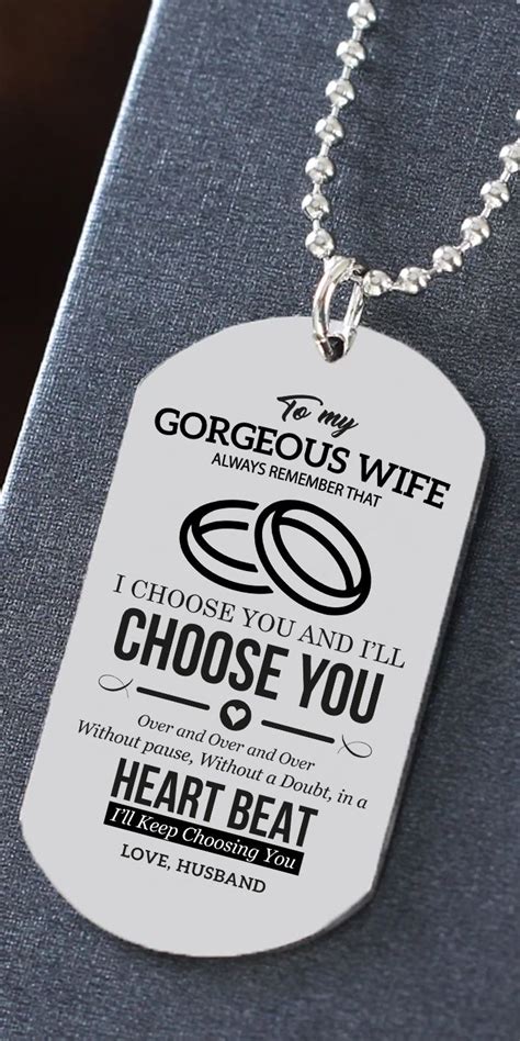 To My Wife I Choose You And I Ll Choose You Necklace I Love My Wife