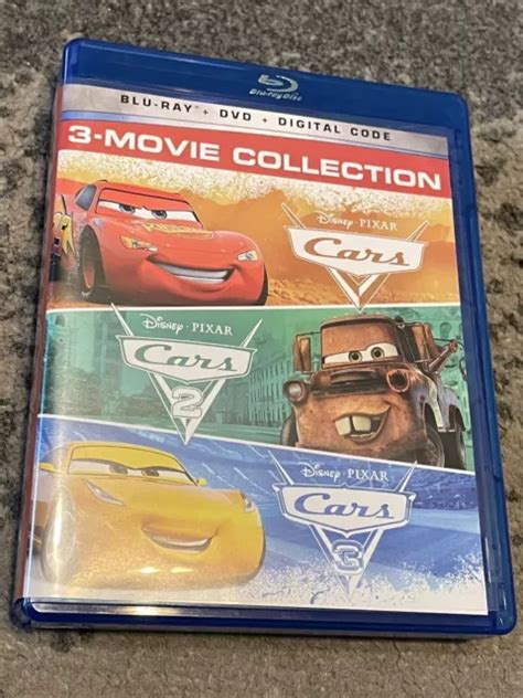 Disney Pixar Cars 1 2 3 Movie Collection Blu Ray Dvd 8 Disc Set No
