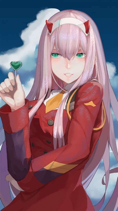 Download 1080x1920 Zero Two Darling In The Franxx Pink