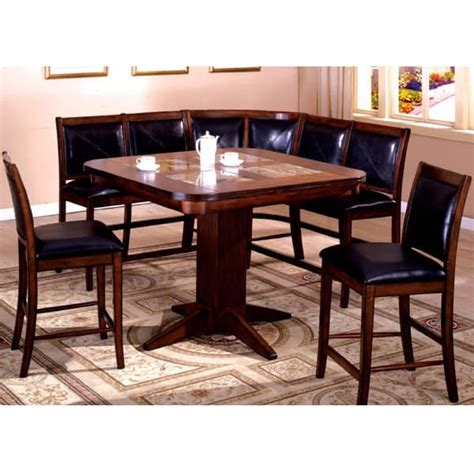 Corner dining set table bench chair booth (price: Livingston Counter Height Dining Set by Leisure Select ...
