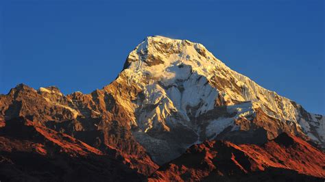 Annapurna Massif Mountain Range Nepal 4k Wallpaper 4k