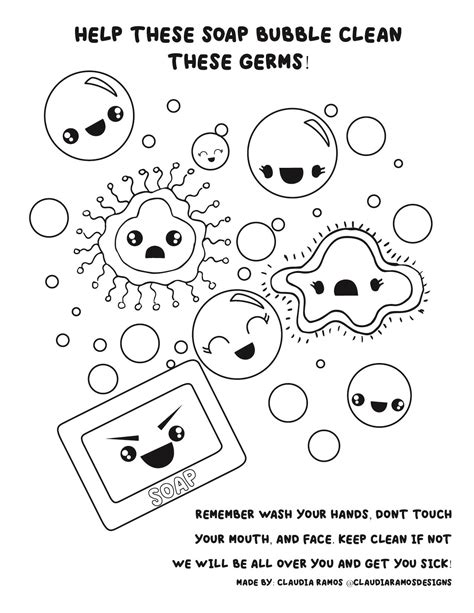 Printable Germ Coloring Pages