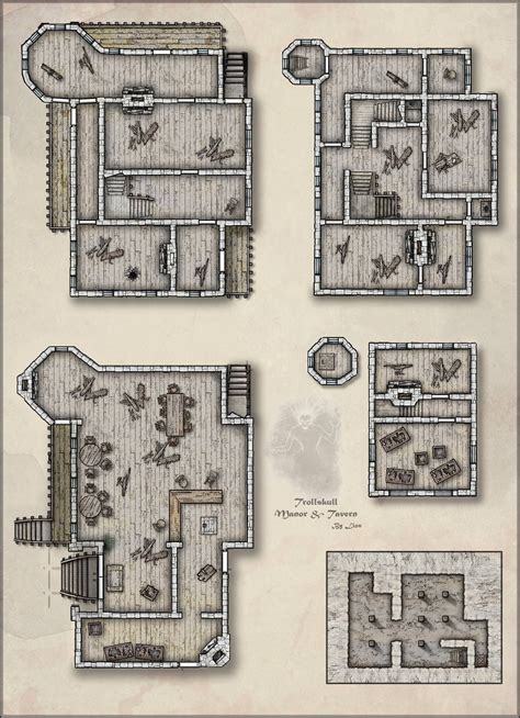 Trollskull Manor 02 Fantasy City Map Fantasy World Map Dnd Dungeons