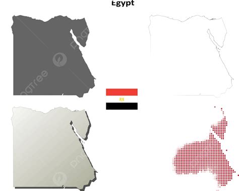 Egypt Outline Map Set Egypt Outline Map Vector Egypt Outline Map Vector