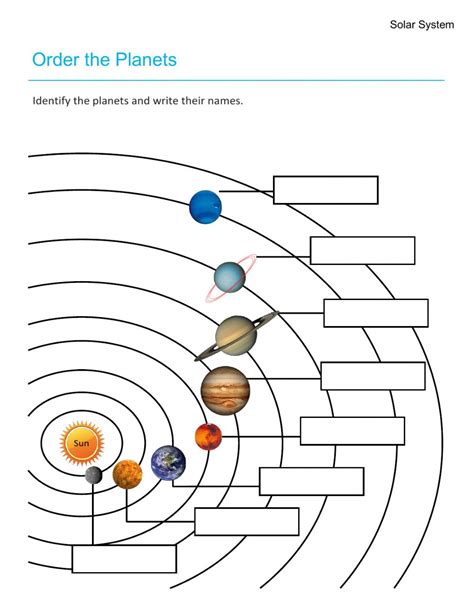 Solar System Worksheet For 3
