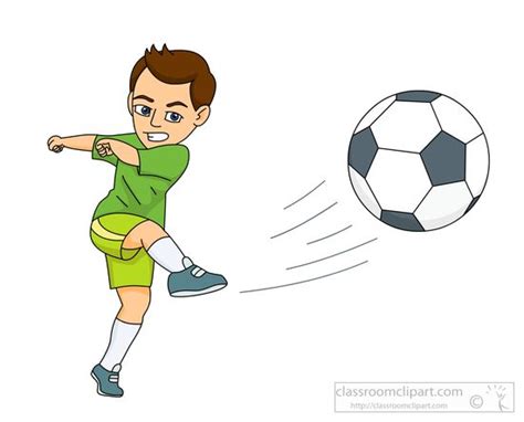 Soccer Clipart Soccer Player Kicking The Soccer Ball Clipart 568