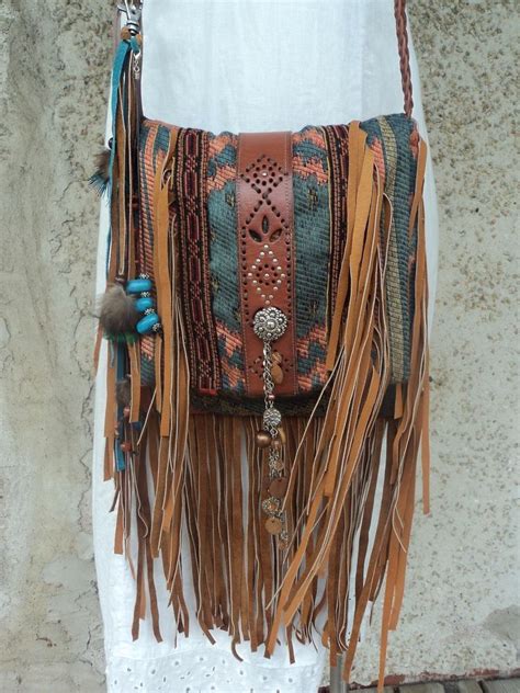 Handmade Tribal Cross Body Bag Boho Hippie Western Gypsy Fringe Purse