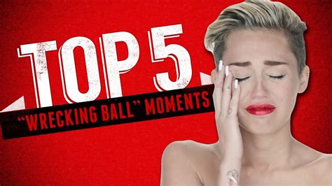 Miley Cyrus Top Wrecking Ball Moments Top 5 Fridays Youtube