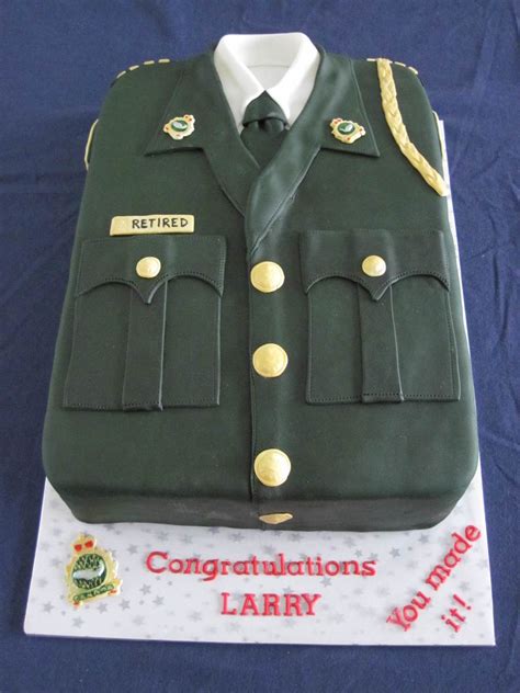 Uniform Cake To Celebrate A Retirement Chocolate Porter Cake Filled